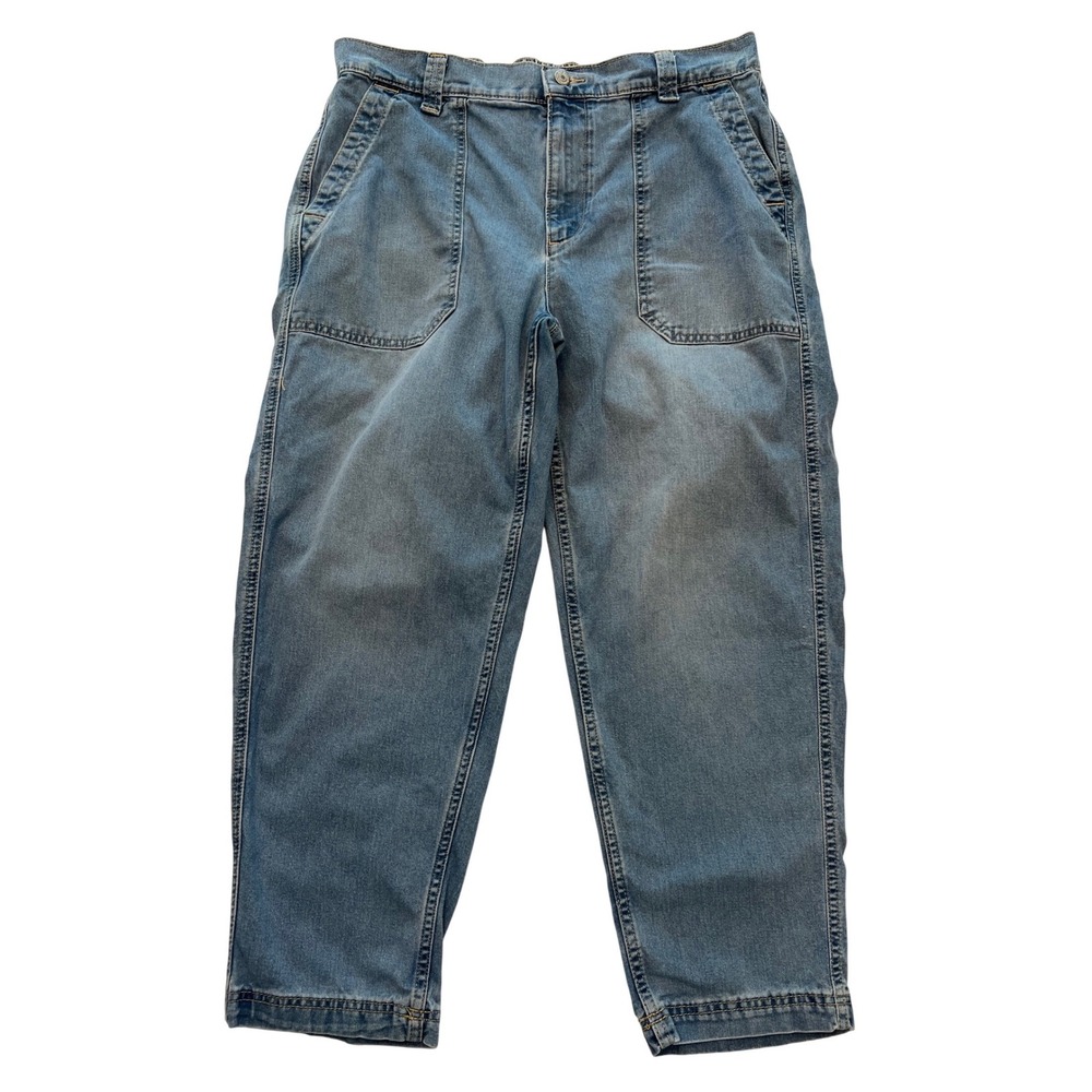 Old Navy OG Chino High Rise Medium Wash Comfy Denim Pants Jeans Size L